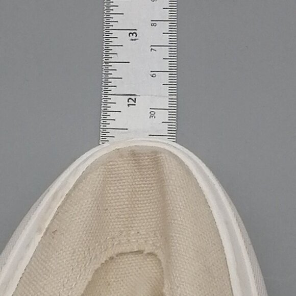 Maurices Womens Sneakers Sadie Beige Canvas Lace Up Walking Shoe Platform 8.5 - Picture 6 of 12